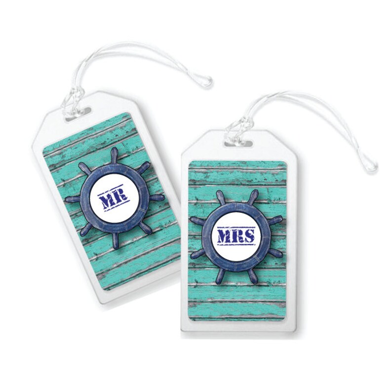 Mr and Mrs Luggage Tag Nautical Bag Tag Cruise Luggage Tags Etsy