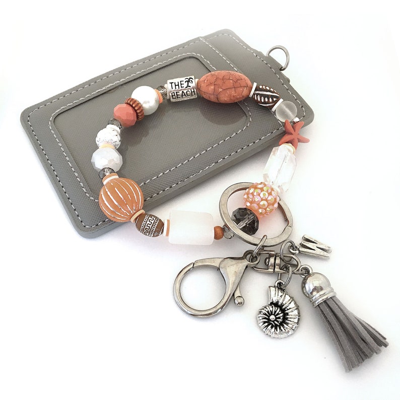 Wristlet Keychain Wallet for Women Stretch Bracelet Beaded Etsy
