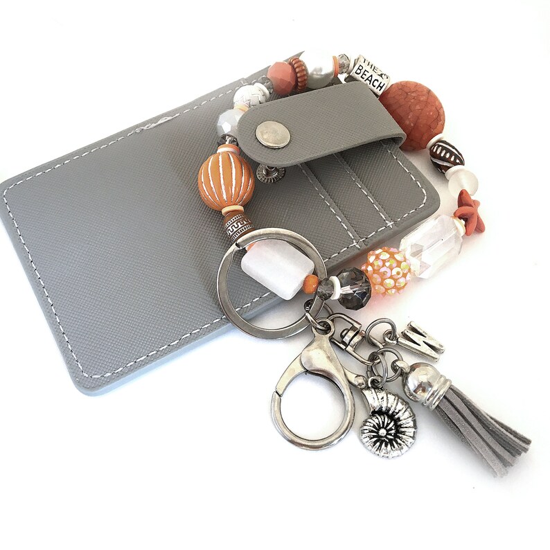 Wristlet Keychain Wallet for Women Stretch Bracelet Beaded Etsy UK
