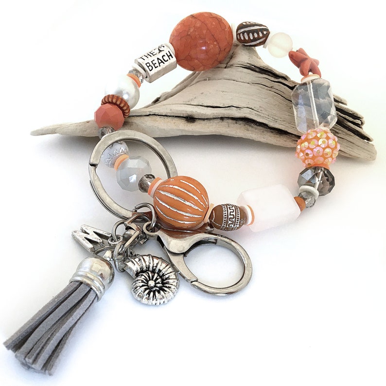 Wristlet Keychain Wallet for Women Stretch Bracelet Beaded Etsy UK