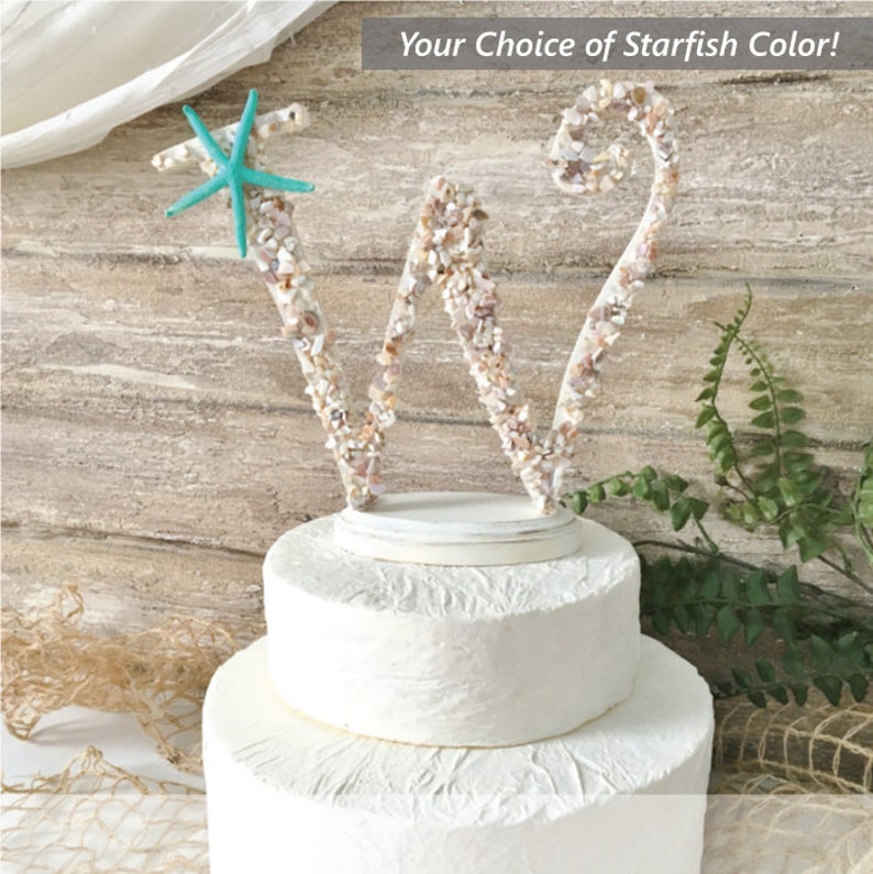 9 Beach Wedding Cake Topper Starfish Cake Topper Etsy