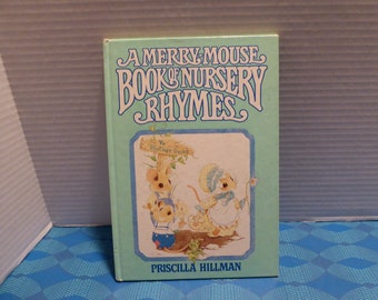 Vintage 80/'s Merry Mouse Book of Nursery Rhymes cross stitch pattern