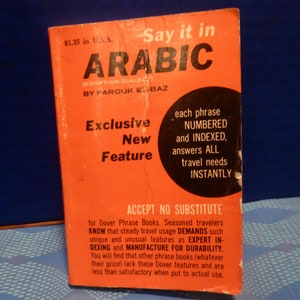Say It in Arabic - Farouk El-Baz - 1968 Softcover