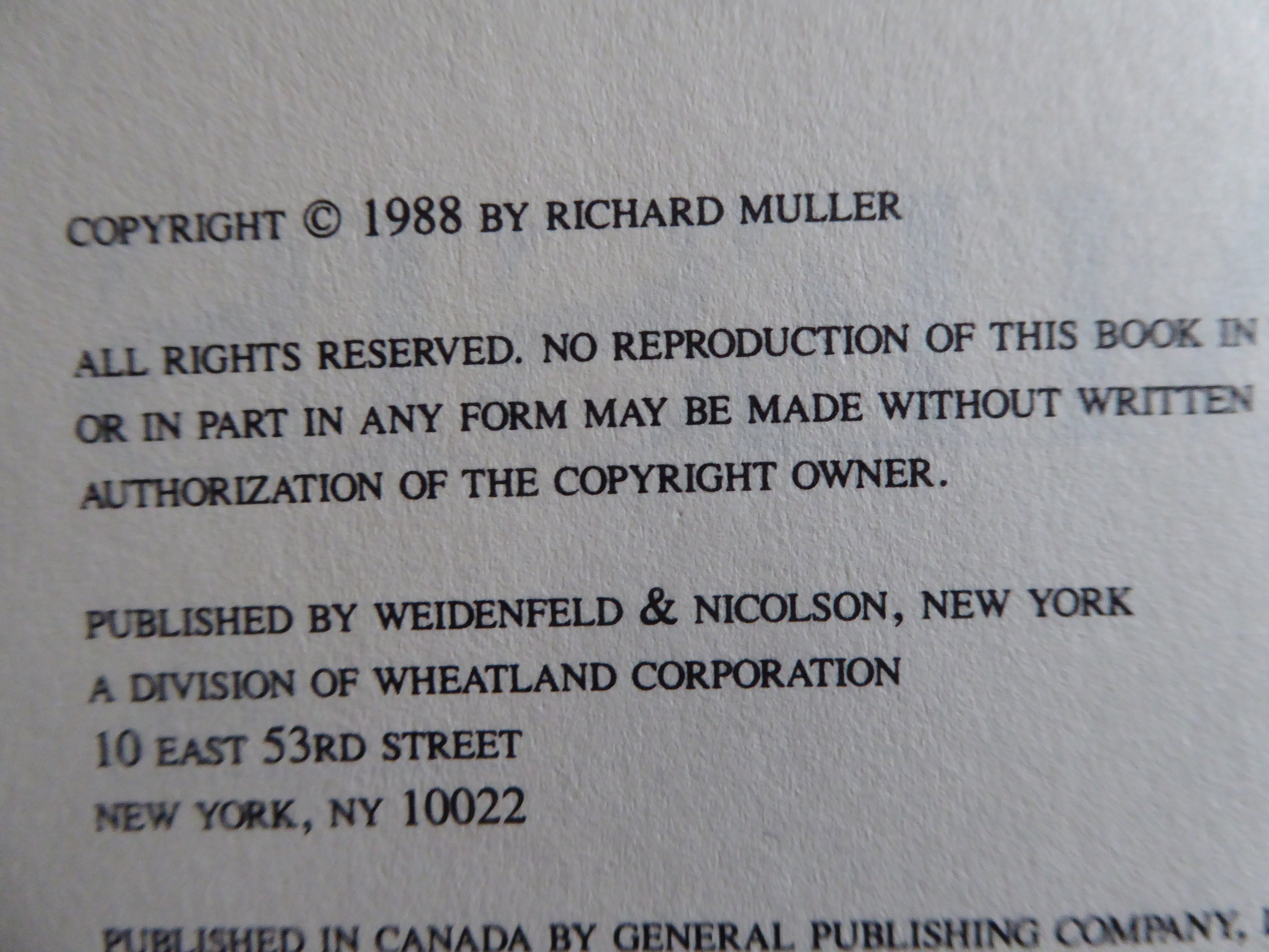 Nemesis the Death Star - by Dr Richard Muller 1988 - First Edition