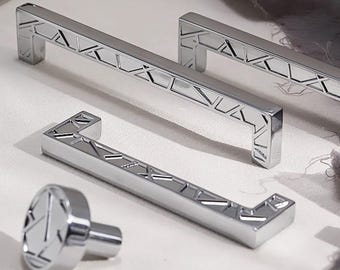 Moderner Schrankgriff, Küchentürknopf aus Messing, Schrankgriffe