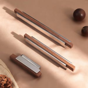 Wardrobe Brass Pulls, Chromed Closet Pull, Wooden Cabinet Handles