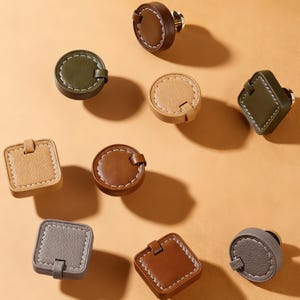 Leder Nachttisch Knäufe, Schubladenknäufe, Deko-Schrankknauf