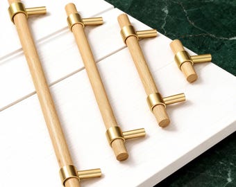 Holz Kleiderschrank Griff, Knäufe aus Messing, Knäufe