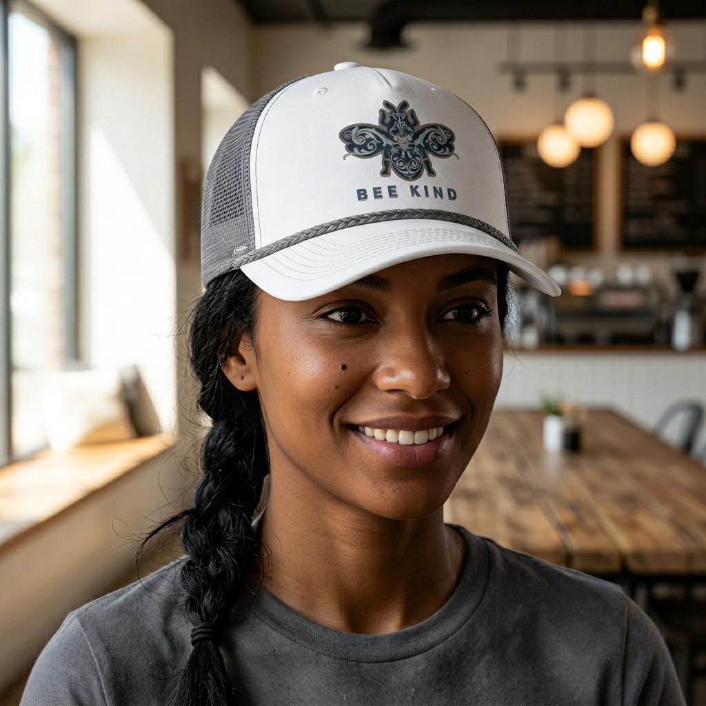 Bee Kind Fleur-de-lis Trucker Cap | Bee Hat - Etsy