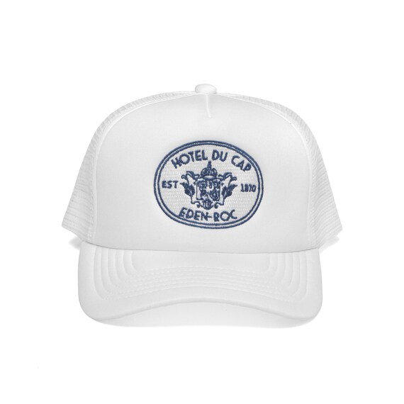 Hotel Du Cap Eden Roc Trucker Hat White With Aqua Blue  display picture 3