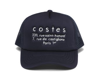 Hotel Kostes Trucker Hat Navy mit weißer Stickerei