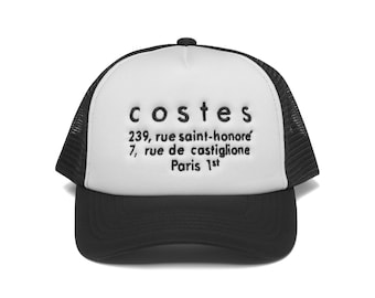 Hotel Feet Trucker Cap Schwarz Weiss mit Schwarzer Stickerei