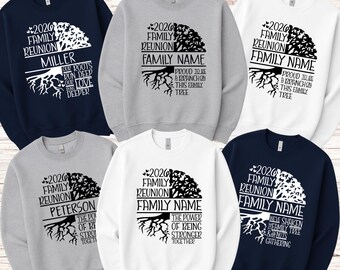 Aangepast sweatshirt voor familiereünie: stamboomontwerp