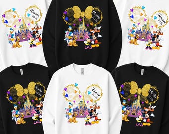 Benutzerdefinierte Disney Reise 2026 Sweatshirt, personalisierte Disney Familienurlaub Sweatshirt, passende Familie Disney Sweatshirt, Disney Familien Reise