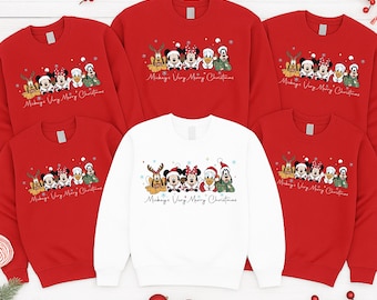 Disney Christmas Sweatshirt, Mickey Very Merry Christmas Sweatshirt, Family Christmas Sweatshirt, Mickey and Friends Christmas Sweatshirt