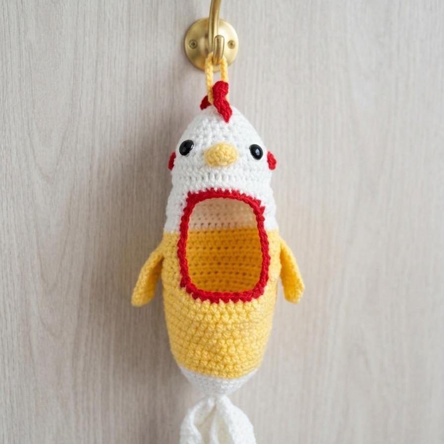 Chicken Key Rack Chicken Hanging Pouch & Keyholder Pattern PDF | Easter Wall Organizer ...