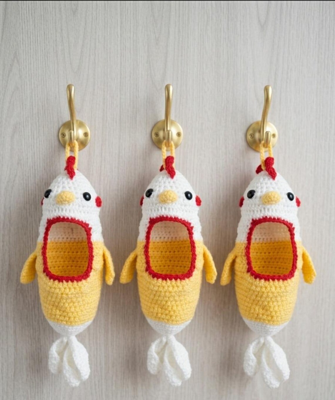 Chicken Key Rack Chicken Hanging Pouch & Keyholder Pattern PDF | Easter Wall Organizer ...