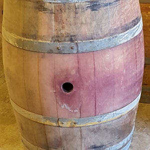 Wine Barrel solid oak from a Napa Valley Winery FREE SHIPPING image 1