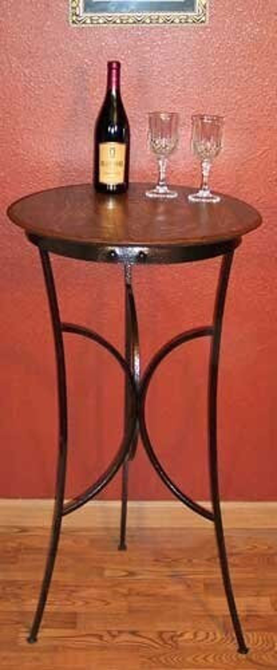 30 Wine Barrel Head Bistro Bar End Table Serving Area by Etsy
