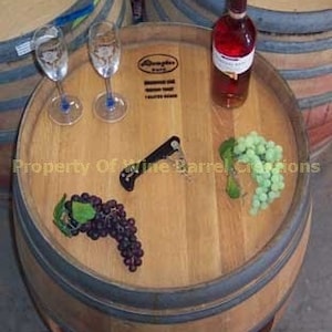 Wine Barrel solid oak from a Napa Valley Winery FREE SHIPPING image 3