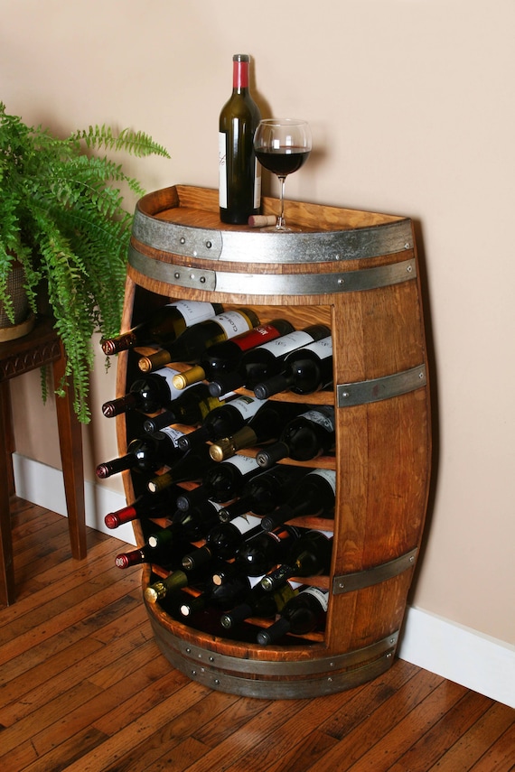 Barrel Cabinet for Liquor Display Wine Storage Hold 25 Bottle of