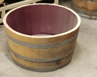 half wine barrel planter