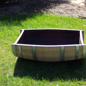 Wine Barrel Trough, Table, Planter by Wine Barrel Creations Inc.