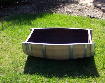 Wine Barrel Trough, Table, Planter by Wine Barrel Creations Inc.