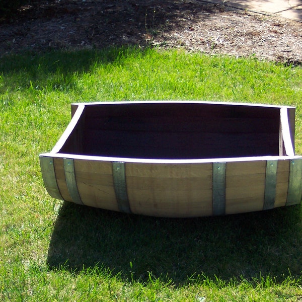 Wine Barrel Trough, Table, Planter by Wine Barrel Creations Inc.