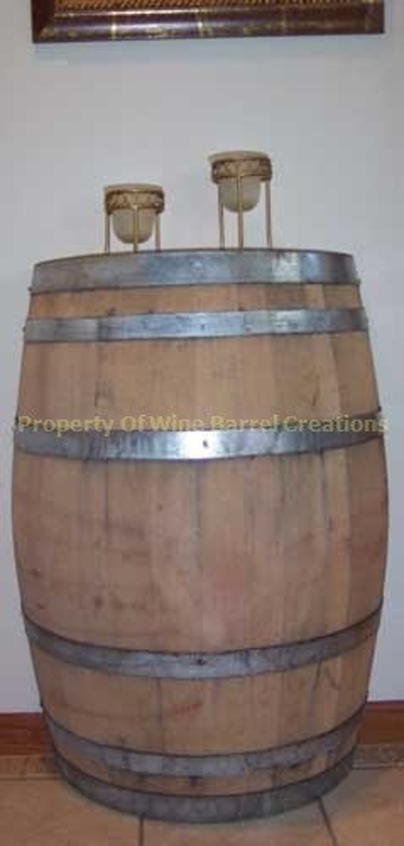 Wine Barrel solid oak from a Napa Valley Winery FREE SHIPPING image 2