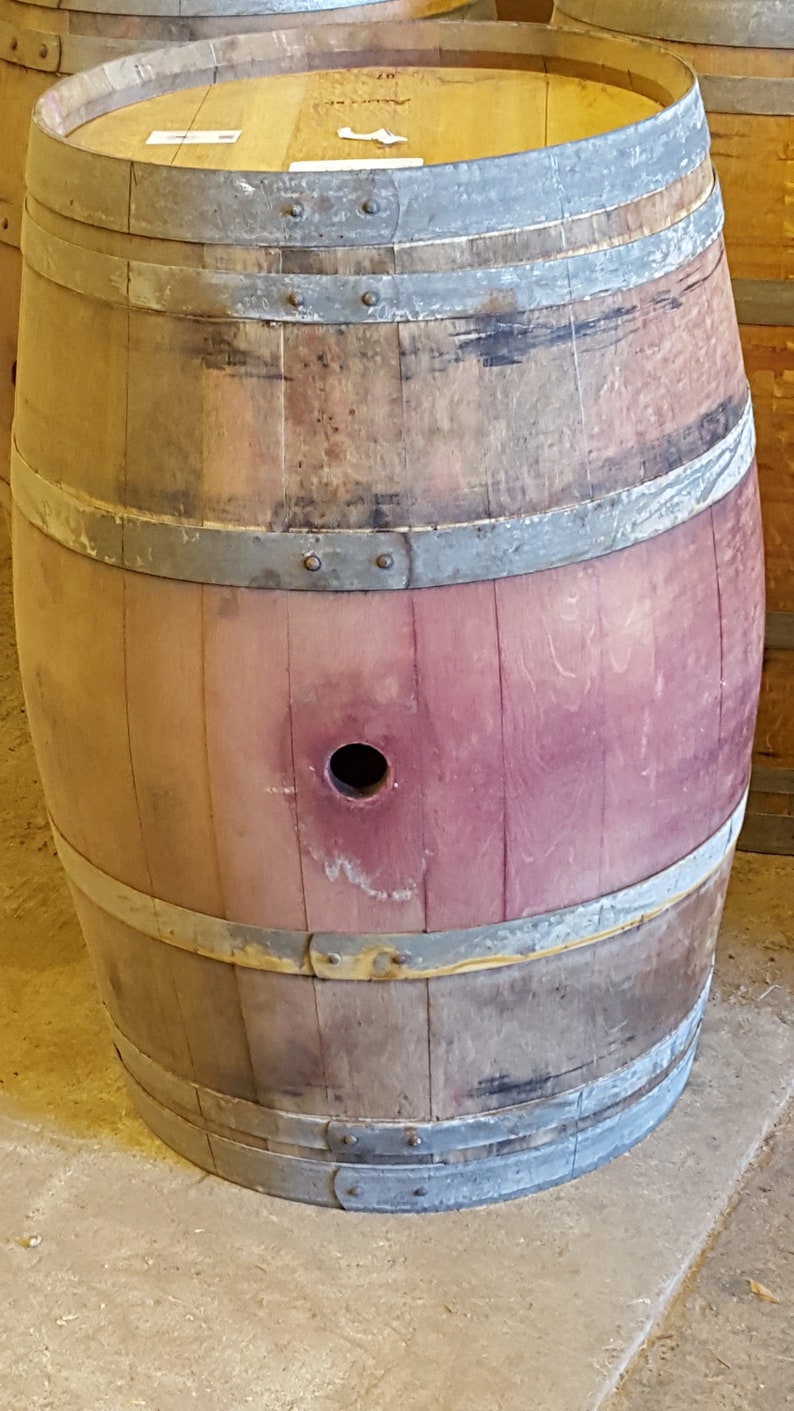 Wine Barrel solid oak from a Napa Valley Winery FREE SHIPPING image 1