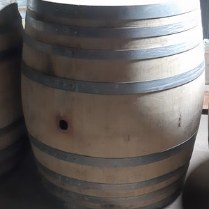 500L / 132 Gal. puncheon Oak Wine Barrel cold water plunge barrel, storage barrel, shower base 36&quot; wide x 42&quot; tall Local pickup only!