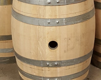 30 Gal. Oak Keg, Wine Barrel for display, side table, end table 30"H x 21"W x 21"D