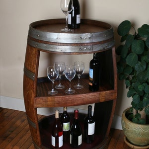 Full Double Sided Wine Barrel Cabinet For Storage