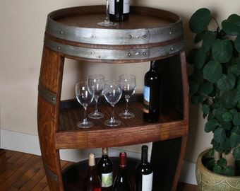 Full Double Sided Wine Barrel Cabinet For Storage