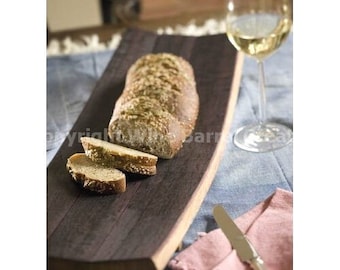 Bread board, Fruit Bowl, Sushi or Cheese Plate made From Wine Barrel Stave Free shipping