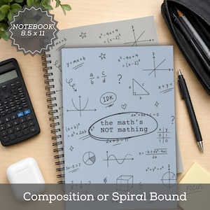 Funny STEM Composition Notebook Math is Not Mathing Composition Notebook Math Team Teacher Back to School Supplies Algebra Geometry Student