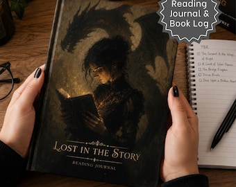 Fantasy Reading Journal Dragon Book Review Journaling Hardcover Reading Log Romantasy Booktok Gift for Reader