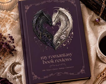 My Romantasy Book Reviews Journal Dragon Reading Journal BookTok Title Tracker Fantasy Romance Aesthetic ACOTAR Gift Gothic Book Lovers Log
