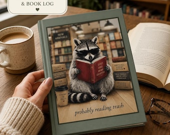 Personalized Book Review Journal Custom Reading Logbook Hardcover Notebook Tracker BookTok Merch Book Lover Gift for Bookworm Librarian