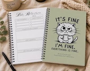 Funny Mental Health Journal With Prompts For Overthinking Minds Anxiety Relief Daily Reflection Tool Burnout Recovery For Therapy Lovers