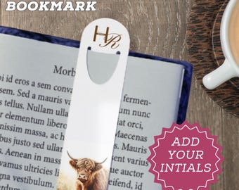 Personalized Highland Cow Bookmark Custom Rustic Western Page Marker Gift for Women Cutecore Teen Prairie Aesthetic Summer Reading Accessory