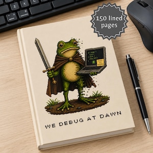 Grappig notitieboekje met harde kaft voor programmeurs, softwareontwikkelaars, kikkers, pixelkunst, codeerdagboek, software-ingenieurs, computerwetenschappers, nerds, studenten. Cadeau voor iedereen die van computerwetenschappen houdt.