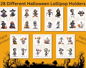 28 different lollipop holders sucker holders halloween candy party favors trick or treat