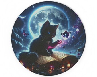Magical Cat PU Leather Mouse Mat