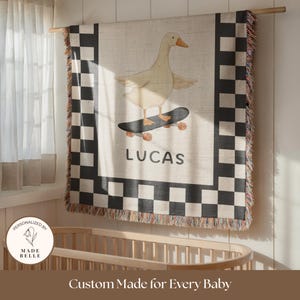 Checkerboard Modern Nursery Accent Boys Room