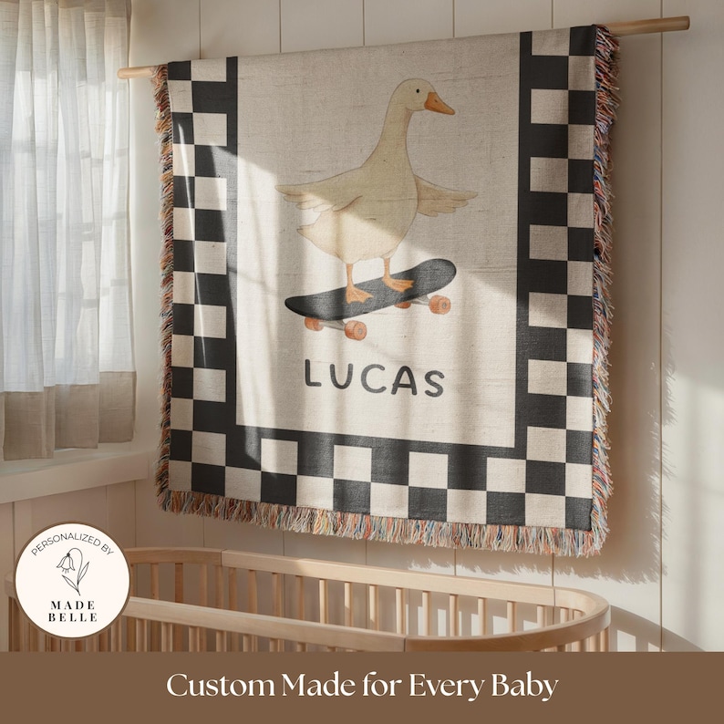 Checkerboard Modern Nursery Accent Boys Room
