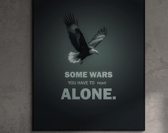 Motivational Eagle Canvas Art, Inspirational Office Wall Decor, Extra Large Print