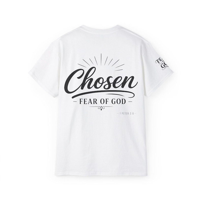 Chosen Fear of God T-Shirt | 1 Peter 2:9 Christian Scripture Tee image 5