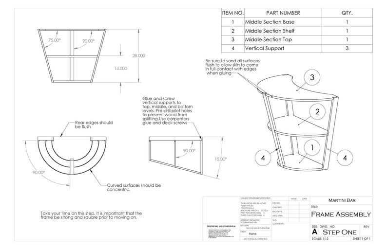 Martini Bar Woodworking Plans and Instructions image 3